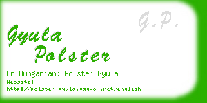 gyula polster business card